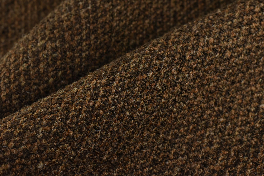 Luxury Heavy Weight Wool Linen Cotton Blend Reddish Brown Upholsetry Fabric|Vinatge Skin-Friendly Textured Rustic Upholstery for Chair