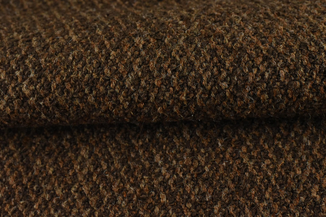 Luxury Heavy Weight Wool Linen Cotton Blend Reddish Brown Upholsetry Fabric|Vinatge Skin-Friendly Textured Rustic Upholstery for Chair
