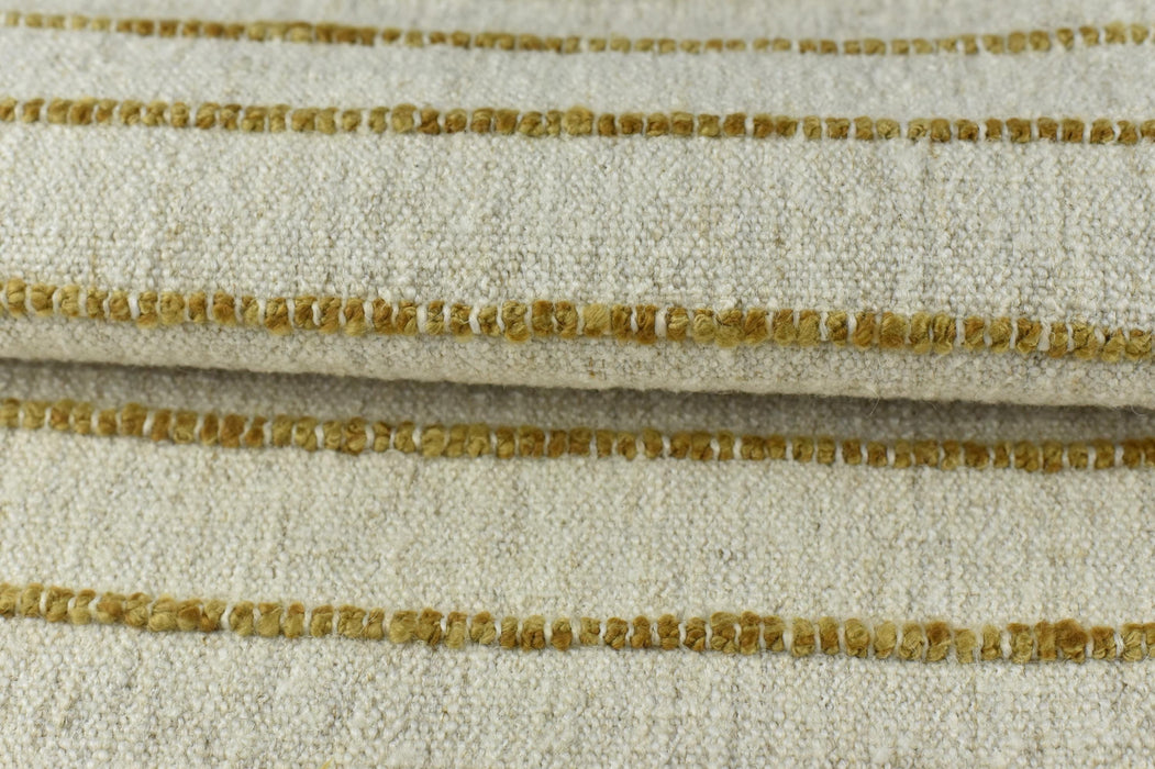 Extra Heavyweight Cotton Linen Blend Yellow Striped Upholstery Fabric For Chair|Chunky Raised Strip Fabric|Durable Furniture Fabric For Sofa