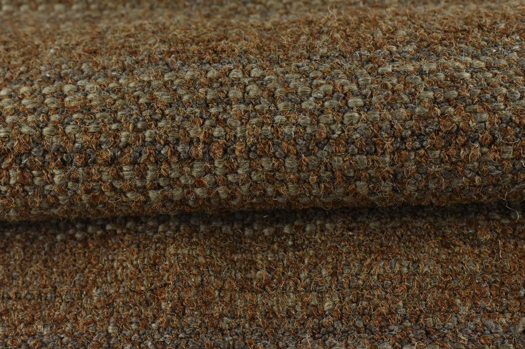 Designer Luxury Wool Linen Cotton Blend Boucle Upholstery Fabric|Textured Fabric For Chair Sofa|Brown Chunky Rustic Decor Fabric By The Yard