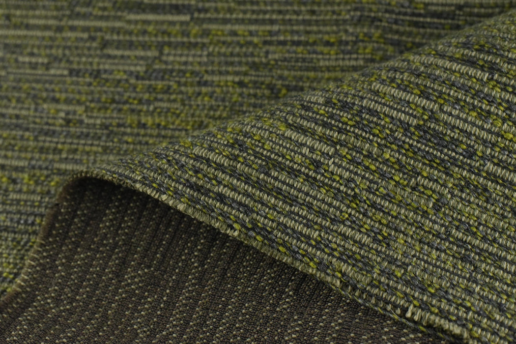 Heavy Weight Wool Cotton Blend Chunky Woven Olive Green Upholstery Fabric For Chair|Charteuse Green Furniture Fabric For Couch Headboard