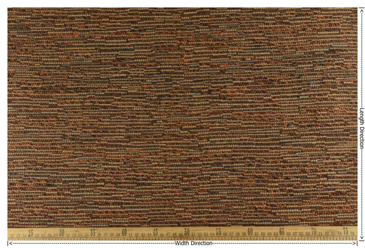 Heavy Weight Wool Cotton Blend Chunky Woven Rust Brown Upholstery Fabric For Chair|Luxury Furniture Reupholstery Fabric For Couch Headboard