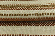 Designer High End Extra Heavy Weight Linen Blend Rust Brown Striped Upholstery Fabric For Chair|Heavy Duty Textured Furniture Fabric