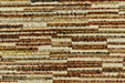 Designer High End Heavy Weight Linen Blend Rust Brown Striped Boucle Upholstery Fabric For Chair|Heavy Duty Geometric Furniture Fabric