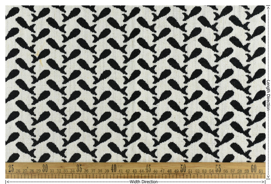 Heavy Weight Black White Linen Blend Geometric Jacquard Upholstery Fabric For Chair|Green/Orange/Red Patterned Furniture Fabric