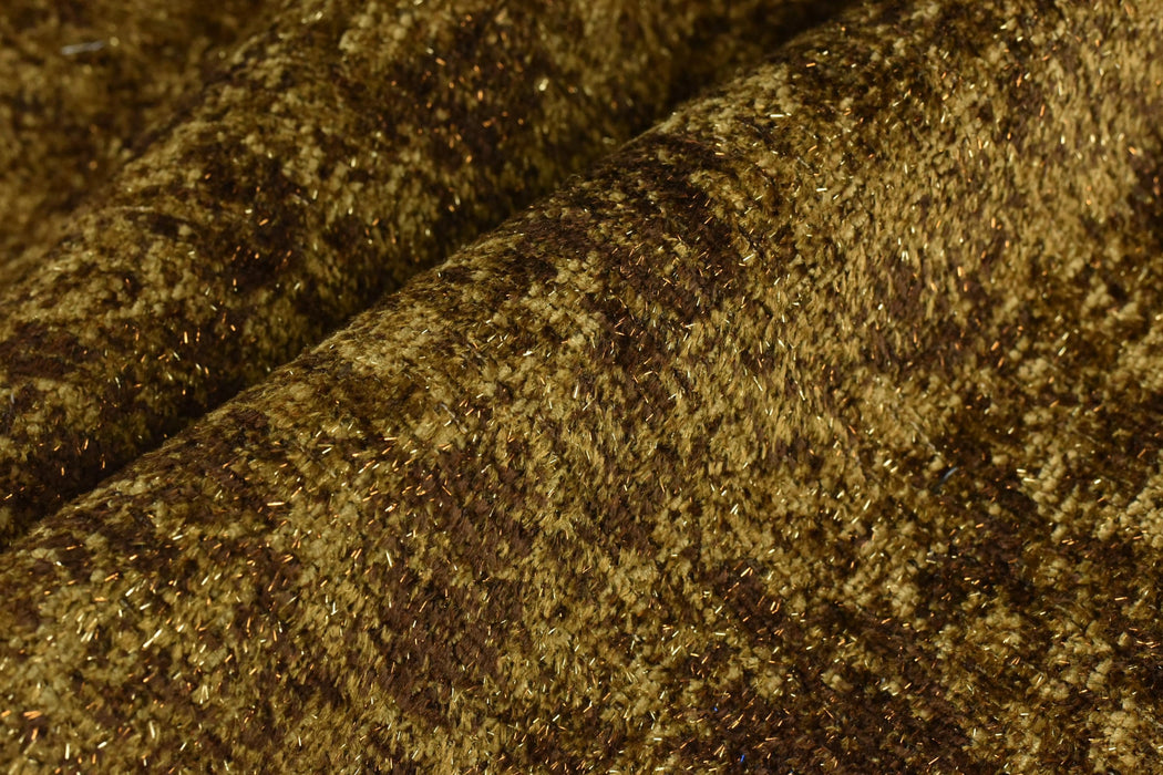 Heavy Weight Plushed and Shiny Gold Upholstery Fabric For Chair|Heavy Duty Luxury Furniture Fabric|Designer Texture for Sofa Headboard