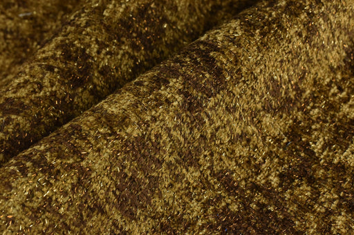 Heavy Weight Plushed and Shiny Gold Upholstery Fabric For Chair|Heavy Duty Luxury Furniture Fabric|Designer Texture for Sofa Headboard