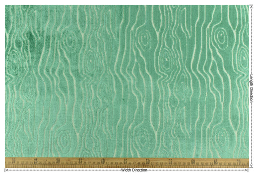 Heavy Weight Teal Green Wood Bark Textured Abstract Geometric Raised Cut Velvet Upholsetry Fabric For Chair Couch