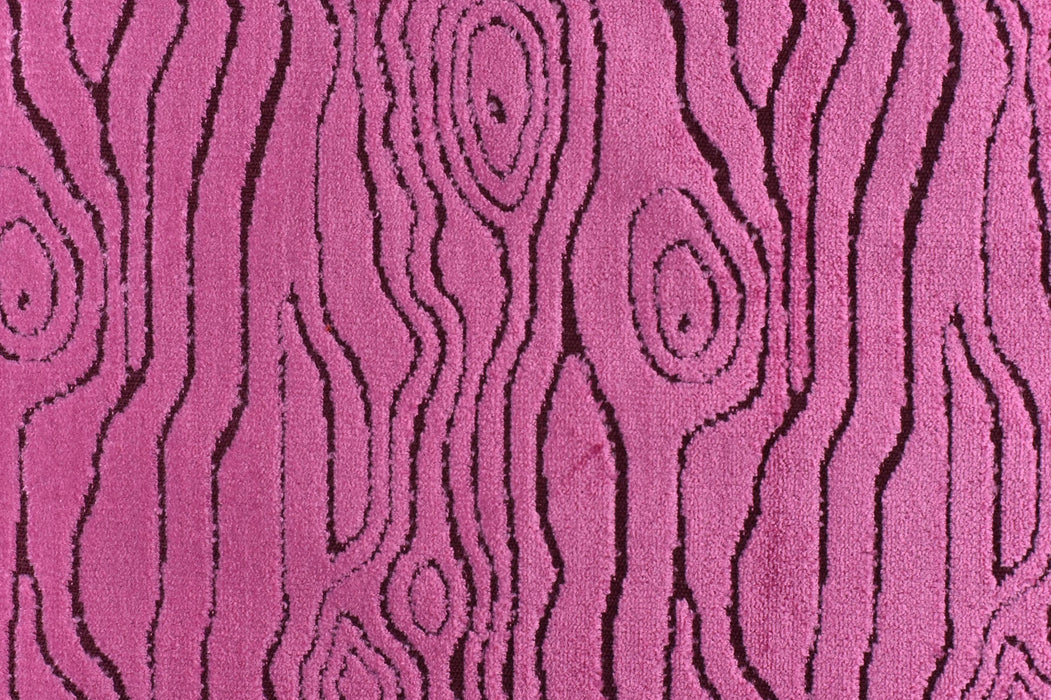 Heavy Weight Purplish Red Wood Bark Textured Abstract Geometric Raised Cut Velvet Upholsetry Fabric For Chair Couch