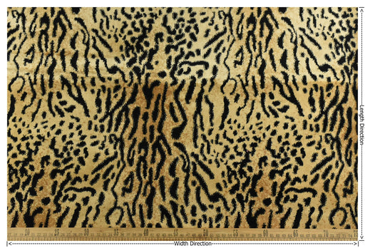 Heavy Weight Gold Black Exotic Tiger Skin Cut Velvet Upholstery Fabric For Chair|Wild Animal Abstract Geometric Furniture Upholstery Fabric