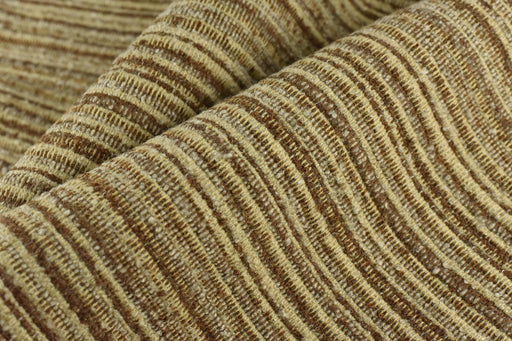 Designer High End Heavy Weight Cotton Blend Striped Boucle Upholstery Fabric|Textured Fabric For Chair Sofa|Brown Yellow Chunky Fabric