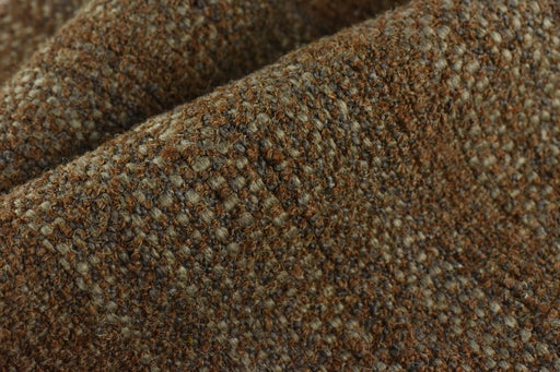 Designer Luxury Wool Linen Cotton Blend Boucle Upholstery Fabric|Textured Fabric For Chair Sofa|Brown Chunky Rustic Decor Fabric By The Yard