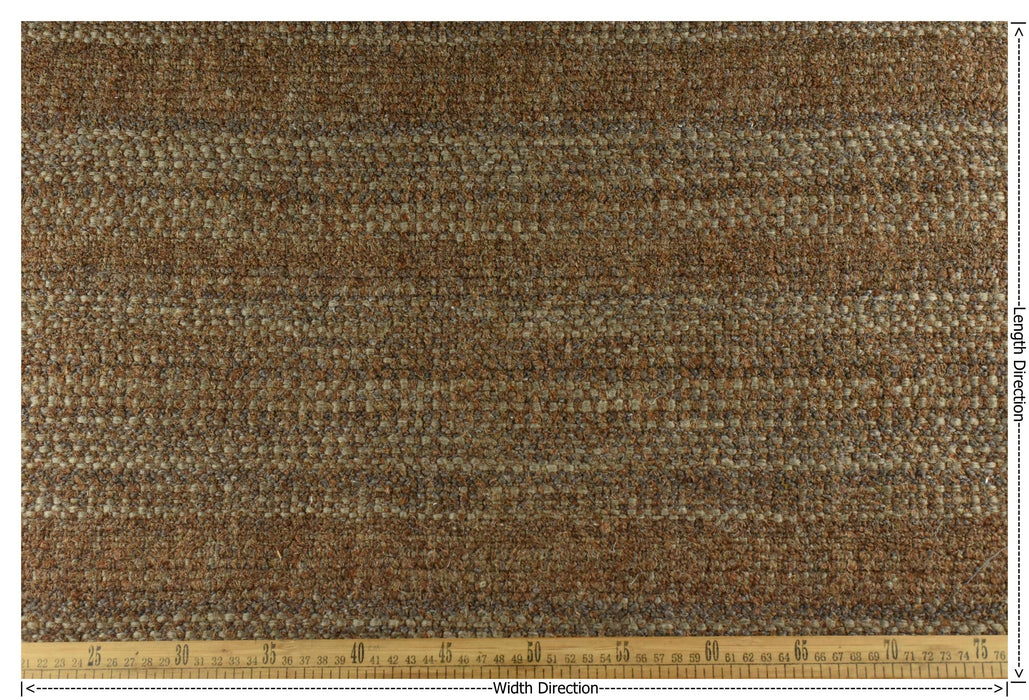 Designer Luxury Wool Linen Cotton Blend Boucle Upholstery Fabric|Textured Fabric For Chair Sofa|Brown Chunky Rustic Decor Fabric By The Yard