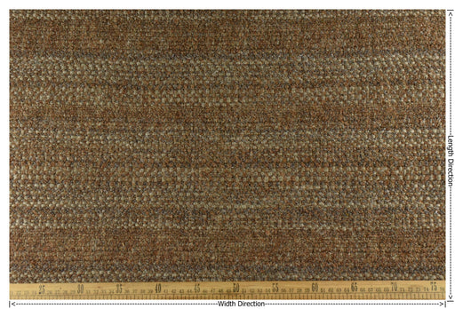 Designer Luxury Wool Linen Cotton Blend Boucle Upholstery Fabric|Textured Fabric For Chair Sofa|Brown Chunky Rustic Decor Fabric By The Yard