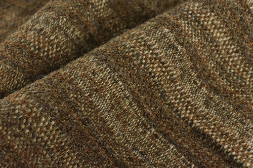 Designer Luxury Boucle Upholstery Fabric|Heavyweight Linen Blend Brown Chunky Textured Fabric for Sofa Chair|Rustic Decor Fabric by the Yard