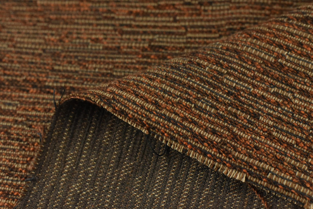 Heavy Weight Wool Cotton Blend Chunky Woven Rust Brown Upholstery Fabric For Chair|Luxury Furniture Reupholstery Fabric For Couch Headboard