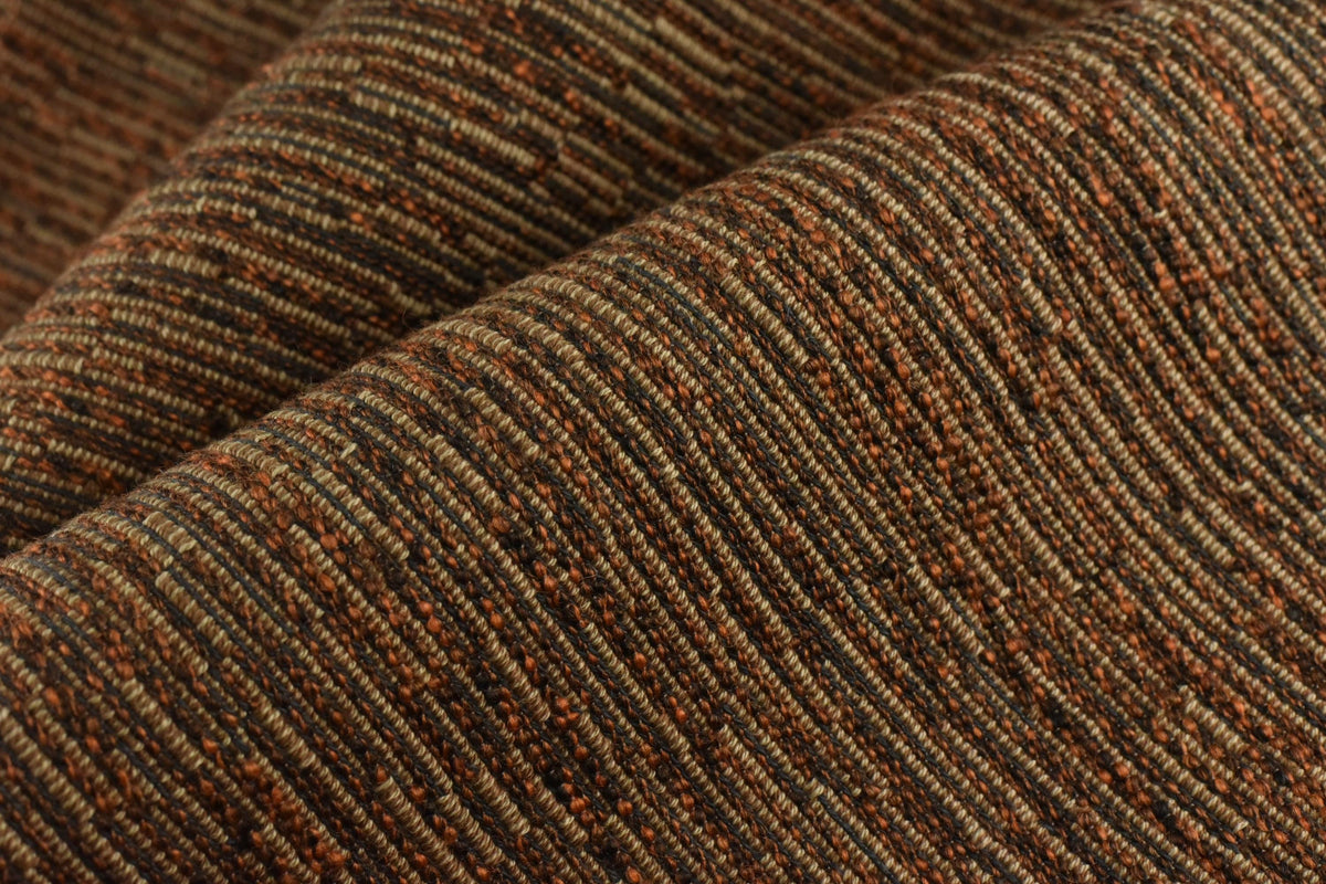 Heavy Weight Wool Cotton Blend Chunky Woven Rust Brown Upholstery ...