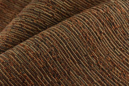 Heavy Weight Wool Cotton Blend Chunky Woven Rust Brown Upholstery Fabric For Chair|Luxury Furniture Reupholstery Fabric For Couch Headboard