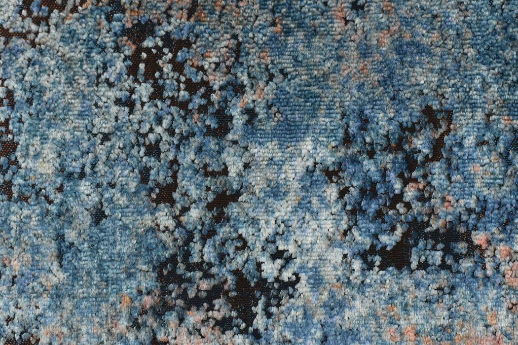 Heavy Weight Multi-Colored Blue Orange Abstract Jacquard Velvet Upholstery Fabric|Raised Cut Velvet Fabric|Luxury Furniture Fabric For Chair