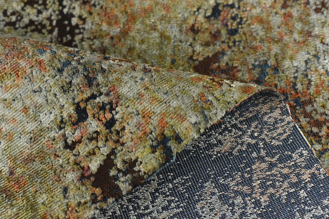 Designer Heavy Weight Multi-Colored Plushed Textured Abstract Jacquard Velvet Upholstery Fabric|Luxury Cut Velvet Fabric For Chair Couch