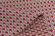Heavy Weight Raised Square Dot Geometric Cut Velvet Upholstery Fabric For Chair|Multi-Colored Pink Checkered Velvet Fabric For Couch