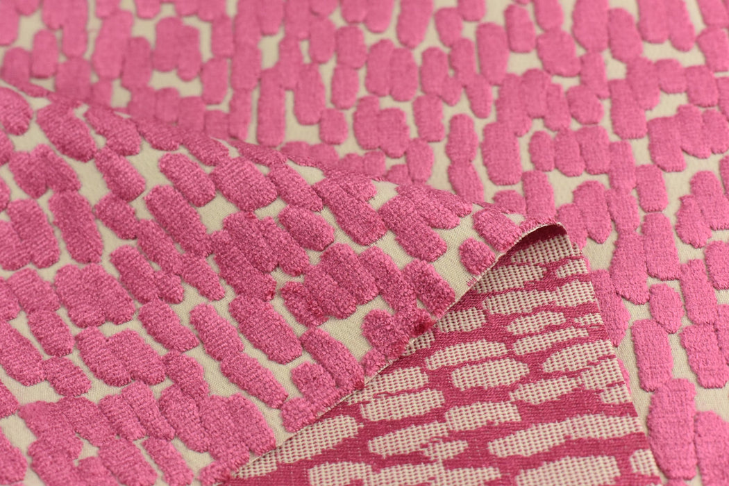 Heavy Weight Abstract Geometric Textured Raised Cut Velvet Upholsetry Fabric For Chair|Luxury Jacquard Velvet Furniture Fabric For Ottoman