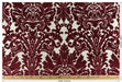 Heavy Weight Mid-Century Modern Red Damask Floral Cut Velvet Upholsetry Fabric For Chair|Vintage Floral Jacquard Fabric For Sofa Ottoman