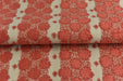 Heavy Weight Coral Geometric Cut Velvet Upholstery Fabric|Luxury Abstract Raised Textured Fabric For Chair, Sofa, and Pillow Fabric