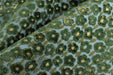 Designer Heavy Weight Blue and Green Raised Floral Cut Velvet Upholstery Fabric|Luxury Green Chartruse Furniture Fabric For Chair Couch