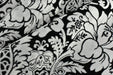 Heavy Weight Black and White Floral Cut Velvet Upholstery Fabric|Luxury Reupholstery Fabric For Chair, Sofa, and Pillow Fabric