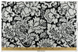 Heavy Weight Black and White Floral Cut Velvet Upholstery Fabric|Luxury Reupholstery Fabric For Chair, Sofa, and Pillow Fabric