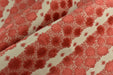 Heavy Weight Coral Geometric Cut Velvet Upholstery Fabric|Luxury Abstract Raised Textured Fabric For Chair, Sofa, and Pillow Fabric