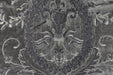 Clearance Sale!French Luxury Purple Sliver Grey Embroidered Damask Floral on Grey Cut Velvet Fabric For Chair Curtain Pillow