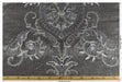 Clearance Sale!French Luxury Purple Sliver Grey Embroidered Damask Floral on Grey Cut Velvet Fabric For Chair Curtain Pillow