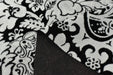 Heavy Weight Black and White Floral Cut Velvet Upholstery Fabric|Luxury Reupholstery Fabric For Chair, Sofa, and Pillow Fabric