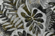Heavy Weight Tropical Botanical Leaf Cut Velvet Upholstery Fabric For Chair|Luxury Furniture Fabric|Designer Vintage Reupholstery Fabric
