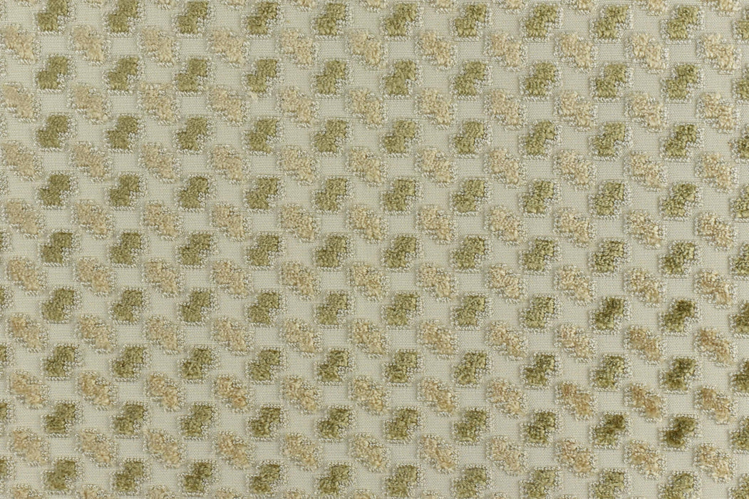 Heavy Weight Jungle Green Geometric Raised Cut Velvet Upholstery Fabric for Chair|Luxury Furniture Fabric|Modern Textured Velvet Fabric