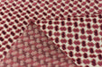 Heavy Weight Burgundy Red Geometric Raised Cut Velvet Upholstery Fabric for Chair|Luxury Furniture Fabric|Modern Textured Velvet Fabric