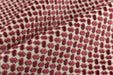 Heavy Weight Burgundy Red Geometric Raised Cut Velvet Upholstery Fabric for Chair|Luxury Furniture Fabric|Modern Textured Velvet Fabric