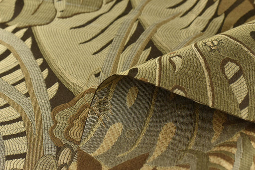 Vintage Autumn Tropical Botanical Monstera Leaf Jacquard Upholstery Fabric For Chair Cushion|Retro Tapestry Fabric