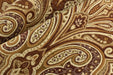 Heavy Weight MCM Reddish Brown Earth Yellow Damask Floral Chenille Upholstery Fabric For Chair|Vintage Large Floral Furniture Fabric