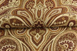 Heavy Weight MCM Reddish Brown Earth Yellow Damask Floral Chenille Upholstery Fabric For Chair|Vintage Large Floral Furniture Fabric