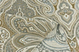 Heavy Weight MCM Smoke Blue Earth Yellow Damask Floral Chenille Upholstery Fabric For Chair|Vintage Large Floral Furniture Fabric