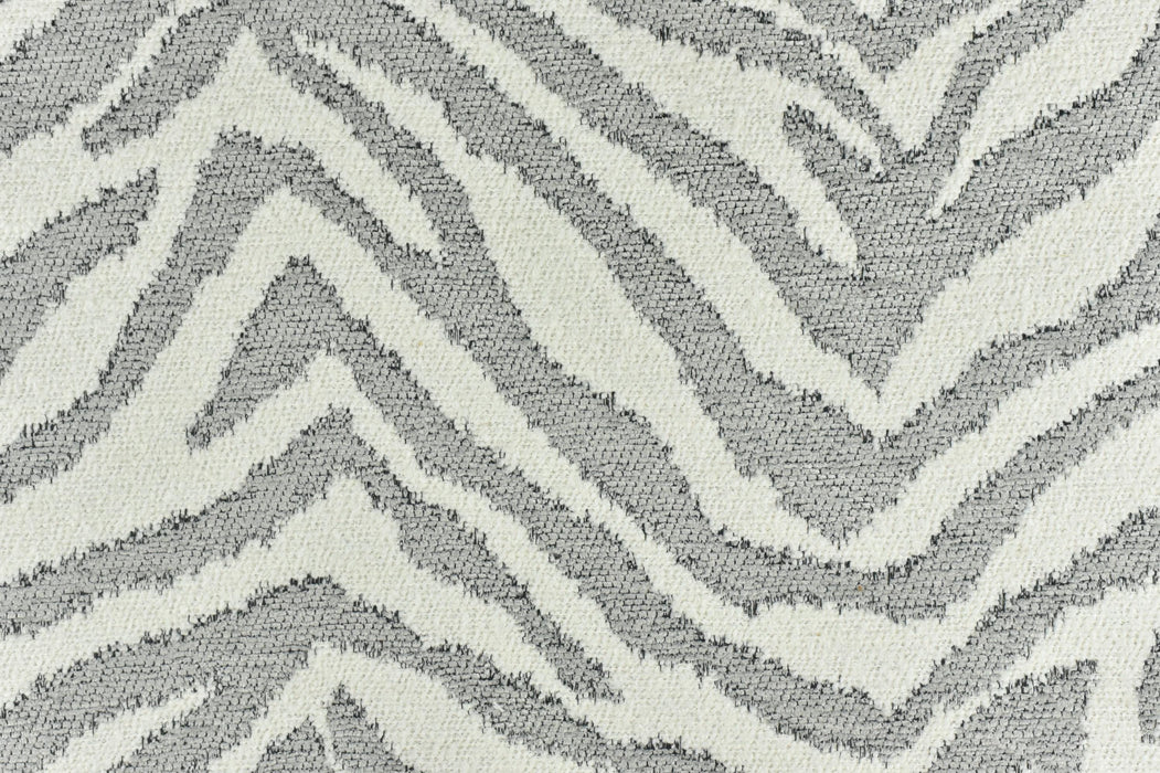 Heavy Weight Wool Blend Gray and White Zebra Skin Upholstery Fabric For Chair|Vintage Wild Animal Skin Fabric For Couch 55"W/850GSM