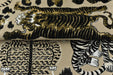 Heavy Weight Novelty Tiger Upholstery Fabric For Chair Couch For in Beige Gold Brown|Unique Design Playful Wild Animal Fabric