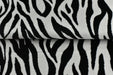 Heavy Weight Luxury Black and White Zebra Skin Cut Velvet Upholstery Fabric For Chair Sofa|Abstract Geometric Wild Animal Furniture Fabric