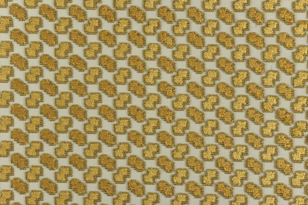 Heavy Weight Jungle Green Geometric Raised Cut Velvet Upholstery Fabric for Chair|Luxury Furniture Fabric|Modern Textured Velvet Fabric