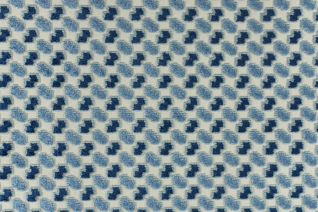 Heavy Weight Jungle Green Geometric Raised Cut Velvet Upholstery Fabric for Chair|Luxury Furniture Fabric|Modern Textured Velvet Fabric