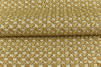 Heavy Weight Cream Gold Geometric Raised Cut Velvet Upholstery Fabric for Chair|Luxury Furniture Fabric|Modern Textured Velvet Fabric