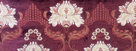 Clearance Sale!Heavy Weight Vintage Red Gold Large Scale Floral Embroidered Cut Velvet Upholstery Fabric|Luxury Fabric For Curtain Chair